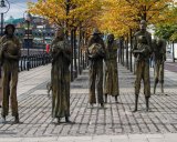 The famine memorial in Dublin, Ireland. 